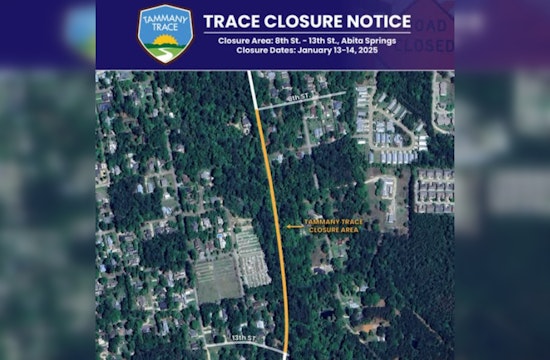 Temporary Closure of Tammany Trace for Drainage Updates in Abita Springs