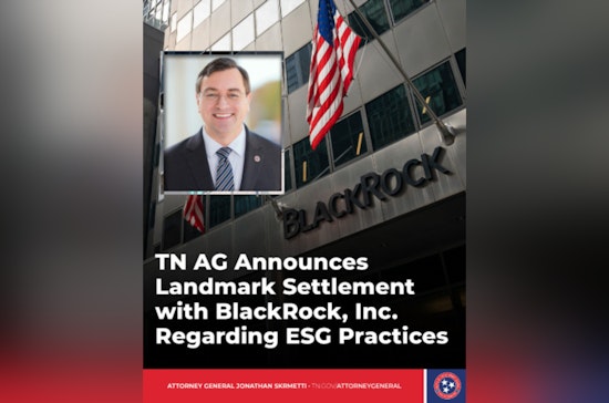 Tennessee AG Secures Settlement with BlackRock Over Alleged Misuse of ESG in Investment Strategies