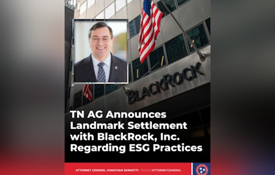 Tennessee AG Secures Settlement with BlackRock Over Alleged Misuse of ESG in Investment Strategies