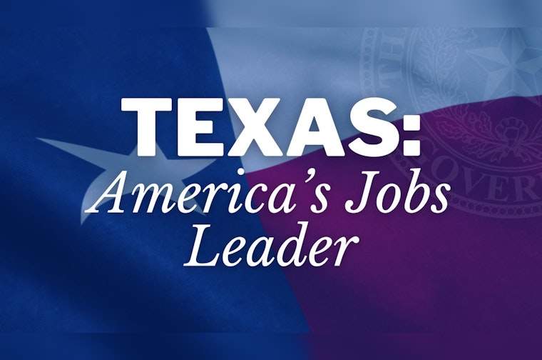 Texas Leads Nation in Job Creation for Third Year, Governor Abbott Highlights State's Economic Strength