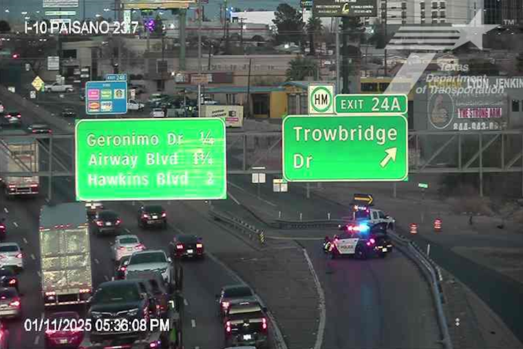 Three Injured in Vehicle Fire Near Trowbridge in El Paso, Traffic Snarled as Investigation Continues