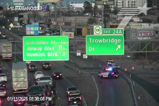 Three Injured in Vehicle Fire Near Trowbridge in El Paso, Traffic Snarled as Investigation Continues