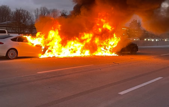 Traffic Advisory: No Injuries in Fiery Multi-Vehicle Crash on I-696 Near Farmington Hills