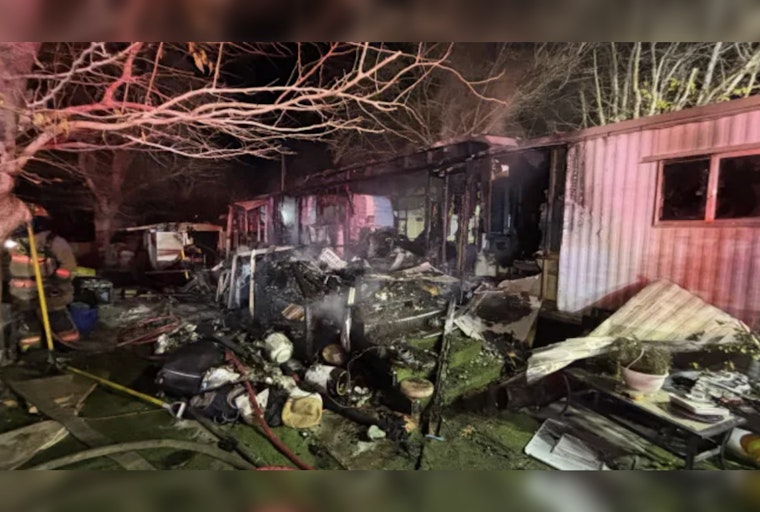 Two Hospitalized Following Mobile Home Blaze in East Las Vegas Valley