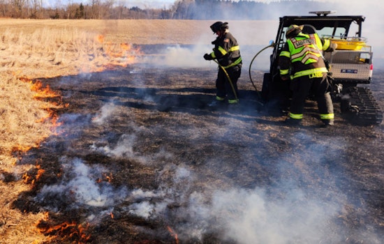 Unattended Fire Pit Sparks Brush Fire in Saukville Amid Freezing Conditions