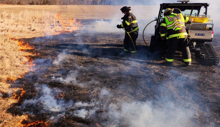 Unattended Fire Pit Sparks Brush Fire in Saukville Amid Freezing Conditions