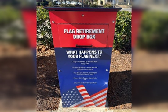 Wake Forest Scout Creates Patriotic Solution with American Flag Retirement Drop Box