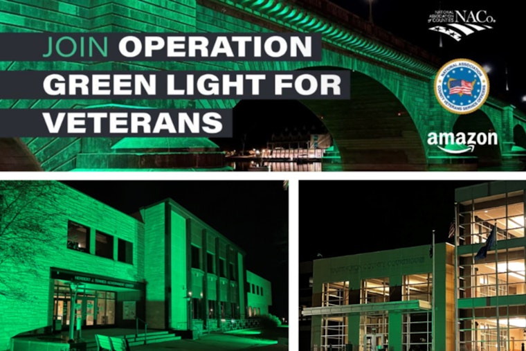 Washington County Joins Operation Green Light in a Show of Support for Veterans