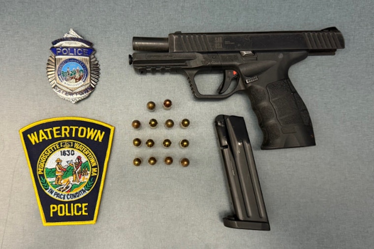 Watertown Police Arrest Waltham Teen for Possession of Stolen Firearm During Traffic Stop
