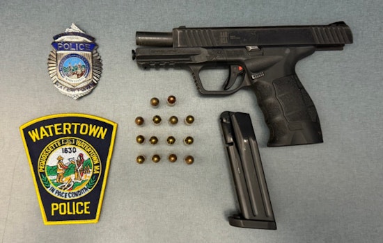 Watertown Police Arrest Waltham Teen for Possession of Stolen Firearm During Traffic Stop