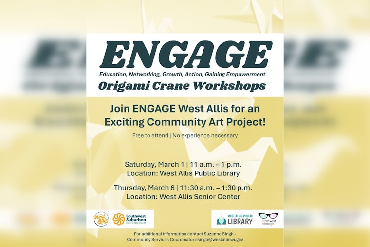 West Allis Community Bonds Through Origami Crane Workshops to Join 1,000 Cranes for Hope and Happiness