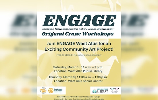 West Allis Community Bonds Through Origami Crane Workshops to Join 1,000 Cranes for Hope and Happiness