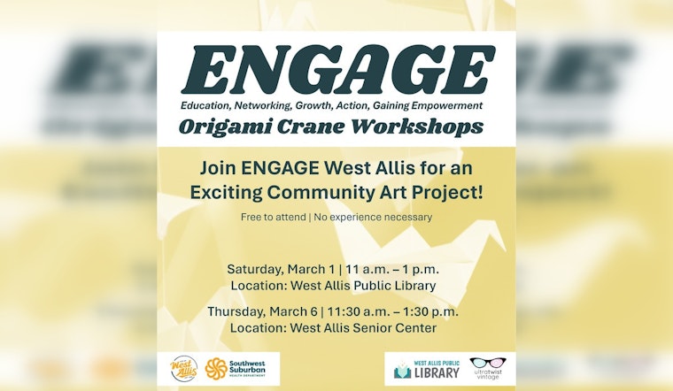 West Allis Community Bonds Through Origami Crane Workshops to Join 1,000 Cranes for Hope and Happiness