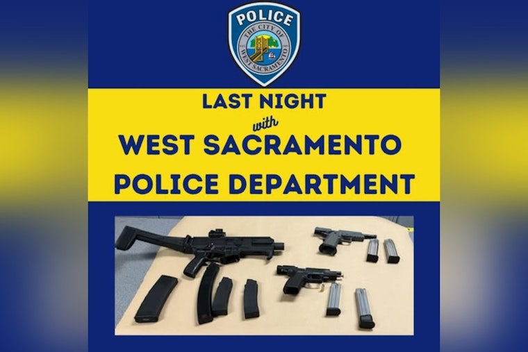West Sacramento Traffic Stop Leads to Arrest and Seizure of Unregistered Firearms