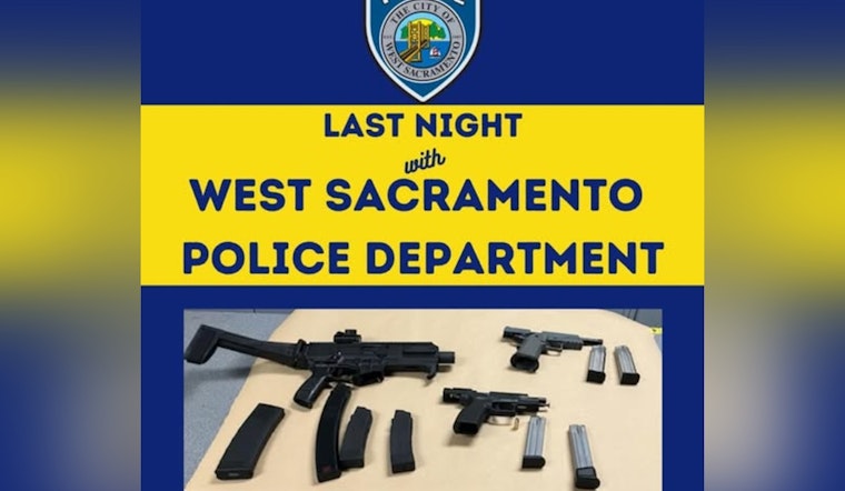 West Sacramento Traffic Stop Leads to Arrest and Seizure of Unregistered Firearms
