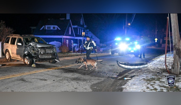 West Yarmouth Man Charged with OUI After Crashing Car and Snapping Utility Pole in Cohasset