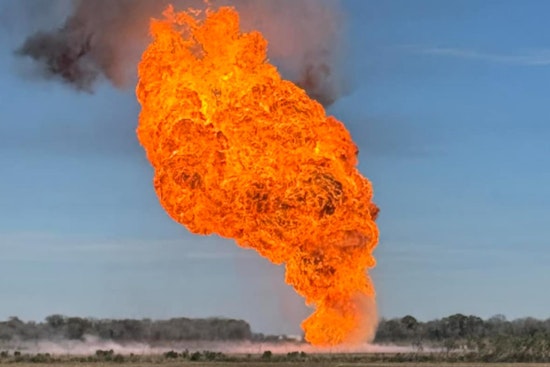 Wharton County Pipeline Fire Draws Spectacle Amid Emergency Response, No Injuries Reported