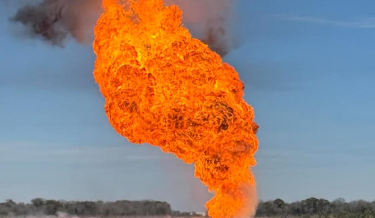 Wharton County Pipeline Fire Draws Spectacle Amid Emergency Response, No Injuries Reported
