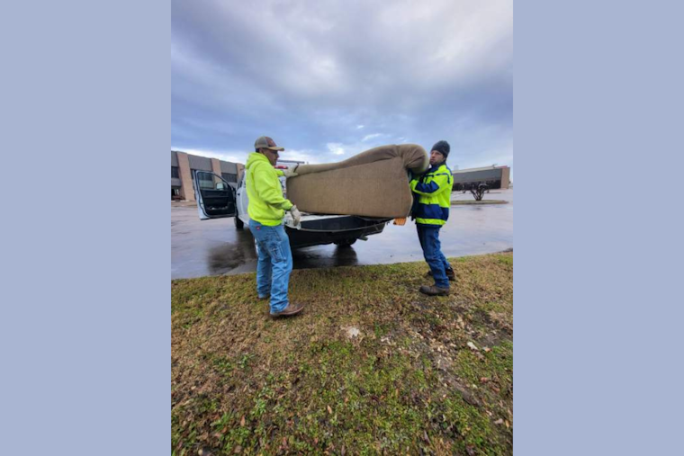 White Settlement Public Works Clears Waterways, Finds Sofa Amidst Debris Following Heavy Rain