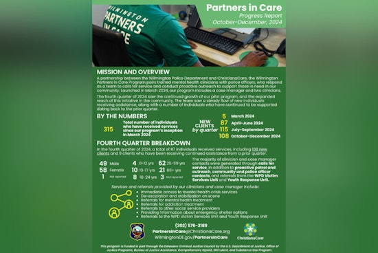 Wilmington's Partners in Care Program Reports Progress in Crisis Response and Mental Health Support