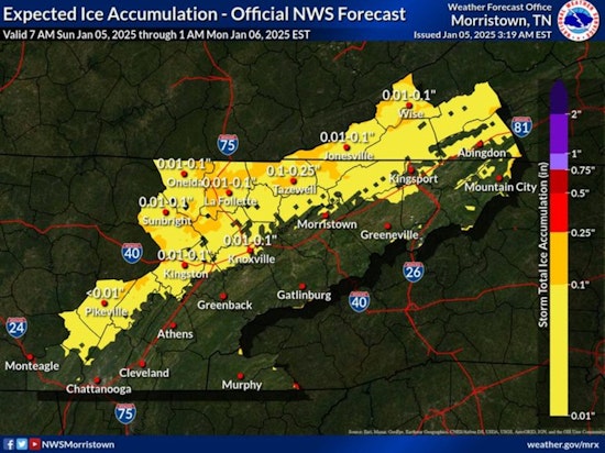 Winter Weather Advisory Issued for East Tennessee, Including Knoxville, Amidst Snow and Freezing Rain