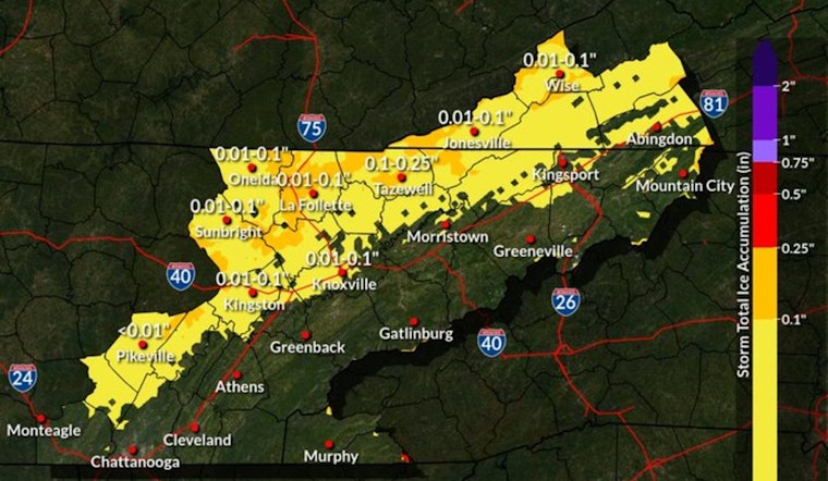 Winter Weather Advisory Issued for East Tennessee, Including Knoxville, Amidst Snow and Freezing Rain