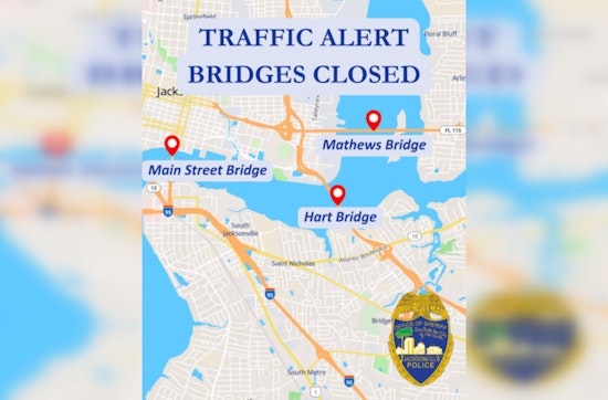 Winter Weather Forces Closure of Main Street, Hart, and Mathews Bridges in Jacksonville