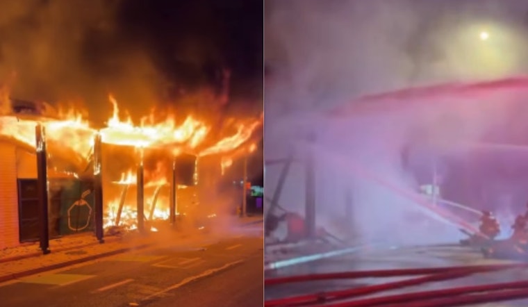 A Morning Fire Contained at Cupertino Strip Mall, No Injuries Reported