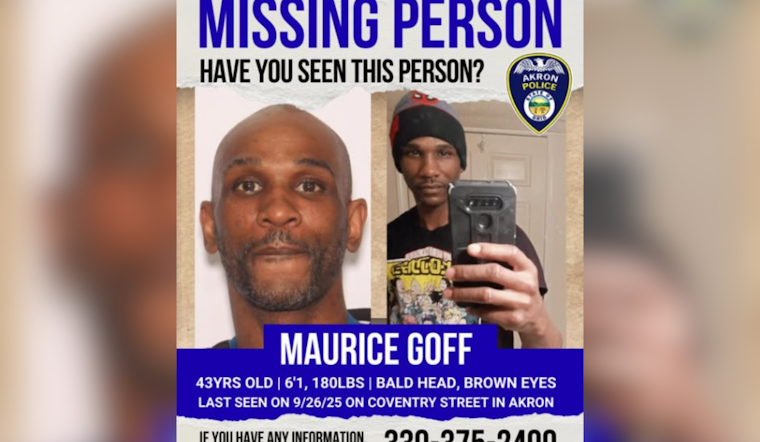 Akron Police Seek Public's Aid in Search for Missing Man Maurice Goff