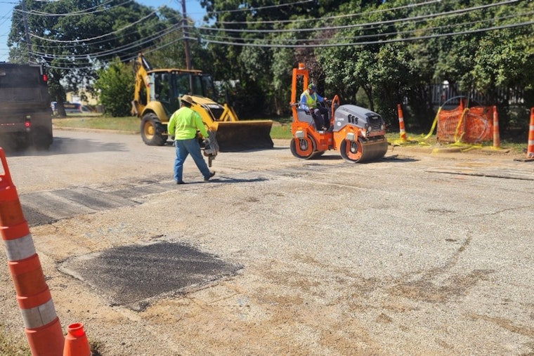 Arlington's North Oak Street Reopens After Swift Repairs to Water Line Break