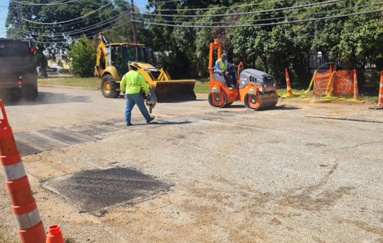 Arlington's North Oak Street Reopens After Swift Repairs to Water Line Break
