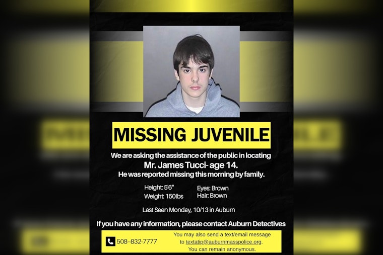 Auburn Police Seek Public's Help in Locating Missing 14-Year-Old Boy