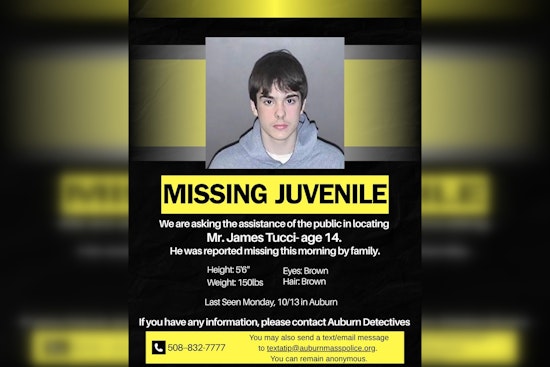 Auburn Police Seek Public's Help in Locating Missing 14-Year-Old Boy