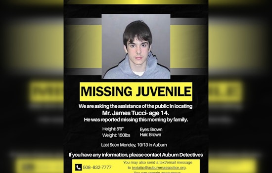 Auburn Police Seek Public's Help in Locating Missing 14-Year-Old Boy