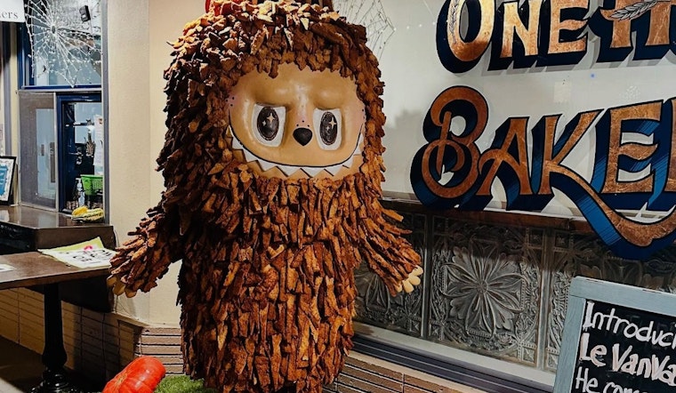 Bay Area Bakery Unveils 300-Pound Labubu Bread Monster as Kids Line Up for Selfies