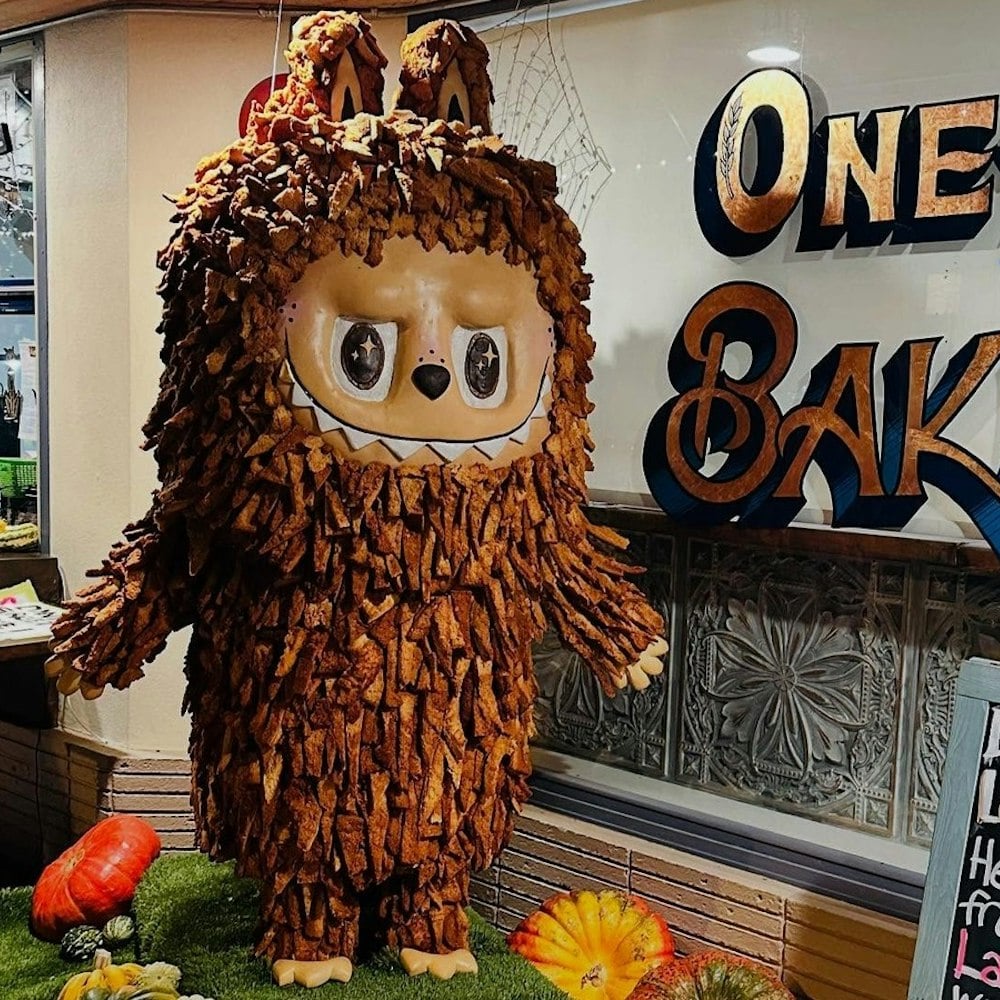 Bay Area Bakery Unveils 300-Pound Labubu Bread Monster as Kids Line Up for Selfies