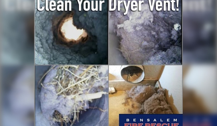 Bensalem Fire Rescue Department Emphasizes Dryer Vent Safety to Prevent Home Fires
