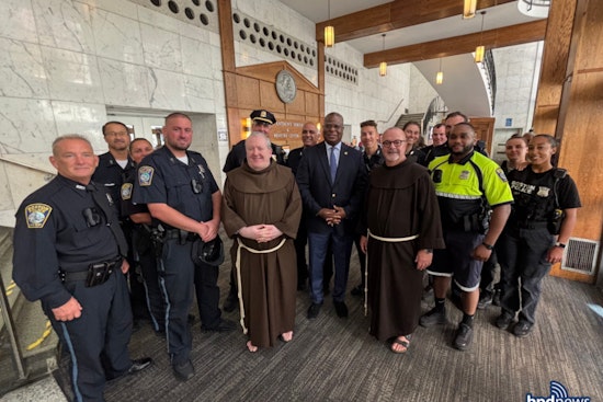 Boston Police Receive Spiritual Support at St. Anthony's Shrine During Faith & Blue Week