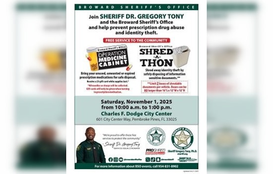 Broward County Residents Invited to Secure Document Shredding and Safe Medication Disposal Event