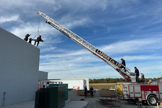 Brownsburg Firefighters Perform Successful Rooftop Rescue of Injured Construction Worker