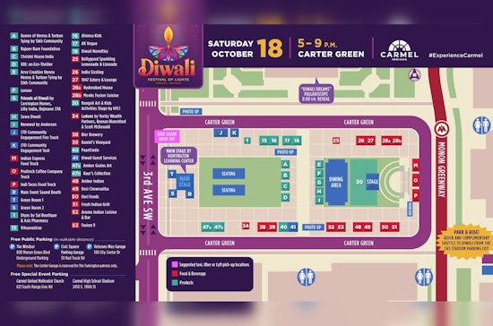 Carmel's Carter Green to Host Dazzling Diwali Festival as City Announces Parking Plans for Smooth Festivities