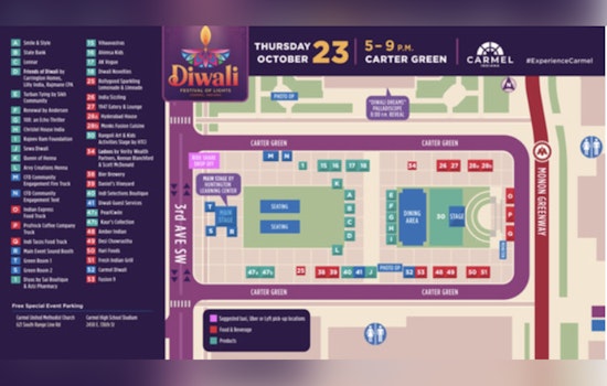 Carmel's Carter Green to Host Vibrant Diwali Festival, Defying Weather with Promised Night of Lights and Celebration