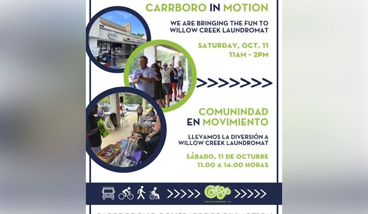 Carrboro Invites Residents to 'Carrboro In Motion' Event for Neighborly Engagement and Fun on October 11