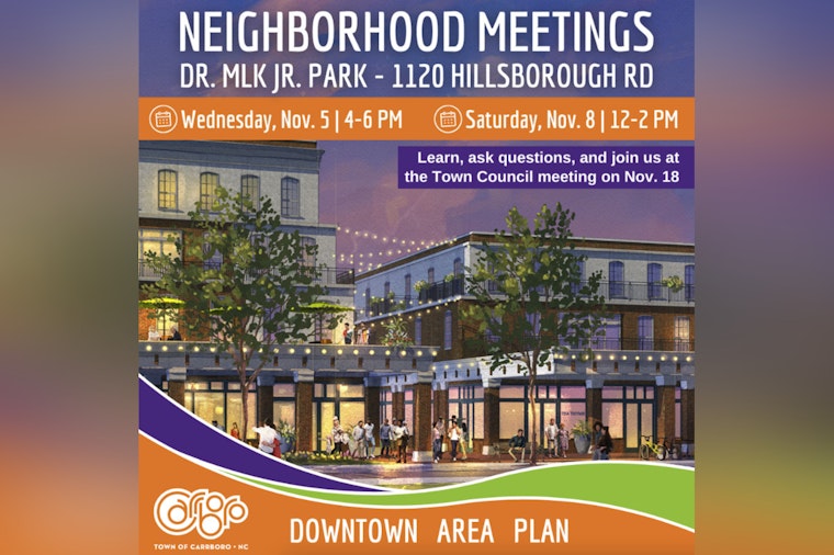 Carrboro Town Council Seeks Public Input on Downtown Area Plan at Upcoming Hearing