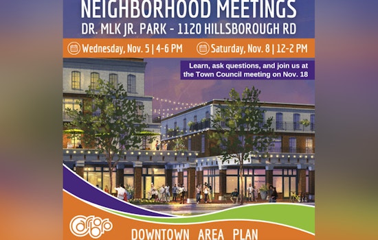 Carrboro Town Council Seeks Public Input on Downtown Area Plan at Upcoming Hearing