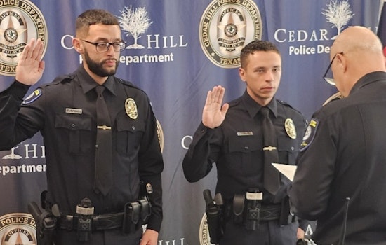 Cedar Hill Police Department Welcomes Two New Officers with Military Backgrounds