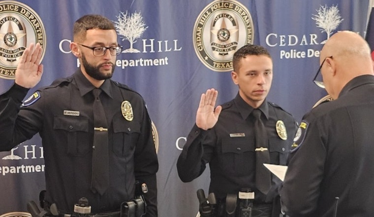 Cedar Hill Police Department Welcomes Two New Officers with Military Backgrounds