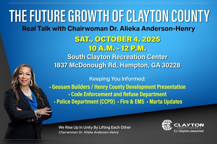 Chairwoman Dr. Alieka Anderson-Henry to Host Clayton County Meeting on Economic Development and Community Growth