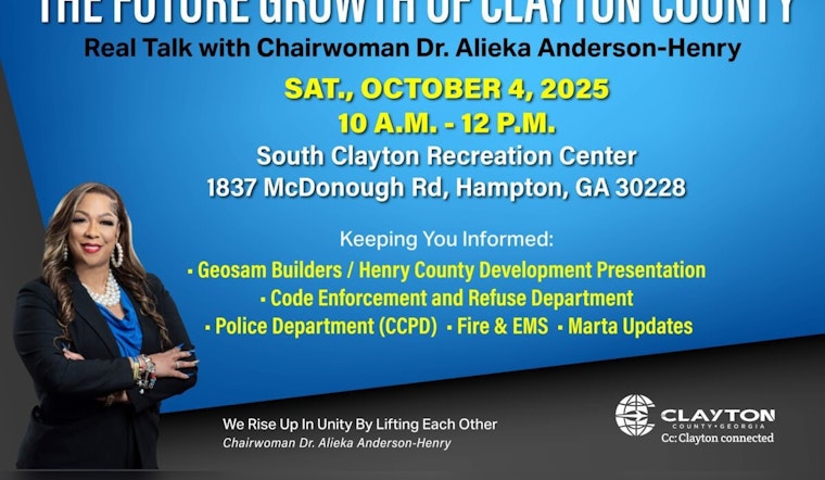Chairwoman Dr. Alieka Anderson-Henry to Host Clayton County Meeting on Economic Development and Community Growth