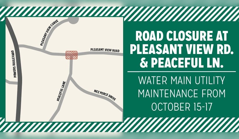Chanhassen's Pleasant View Road to Close Temporarily for Water Main Repairs; City Urges Caution and Planning for Detour